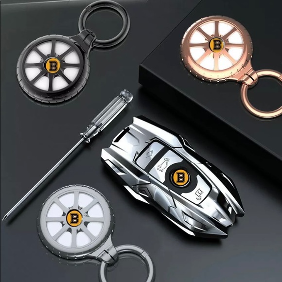 Airtag Metal case Shell Keychain Key-ring - Picture 12 of 12